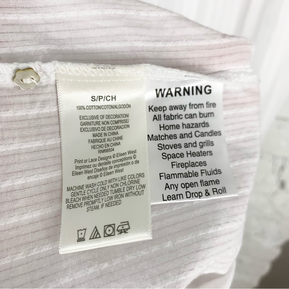 Eileen West White Cotton Lawn Ballet Gown Maxi Nightgown Dress S - Picture 11 of 12